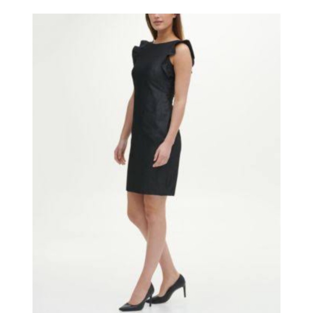 Calvin Klein Ruffle Sleeve Dress